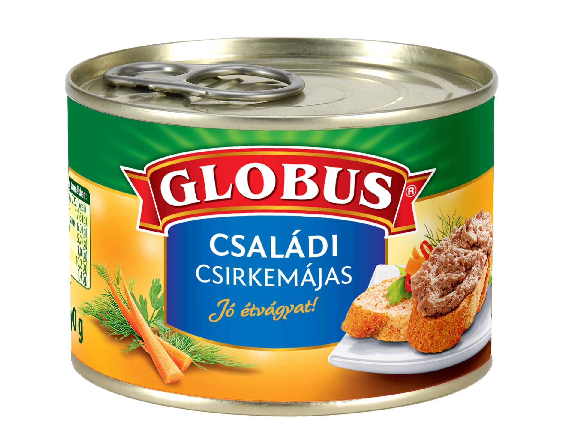 Májkrém Globus családi 180g tz. csirke 